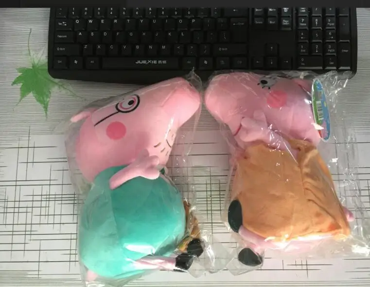 30 см Свинка Пеппа дедушка бабушка Peppa Джордж плюшевый медведь динозавр плюшевые игрушки Дети День рождения рождественские подарки