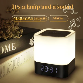 

Alarm Clock Bluetooth Speaker,Night Light Bluetooth Speaker,Color Changing Speakers,Touch Sensor Bedside Lamp Dimmable soundcore