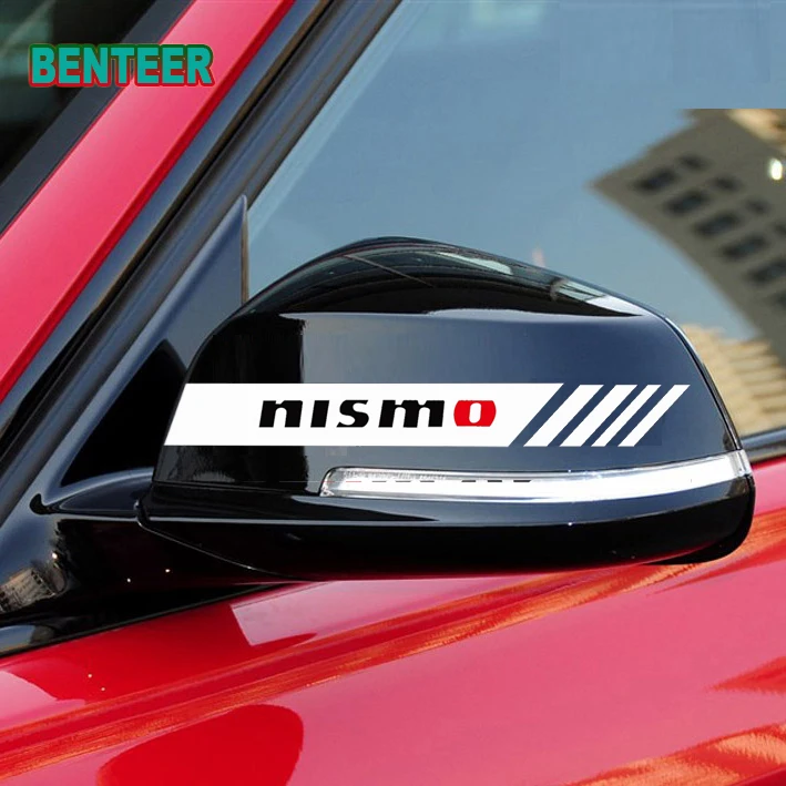 2 шт. nismo Автомобильная наклейка на зеркало заднего вида для Nissan JUKE QASHQAI J10 J11 Tiida Sunny