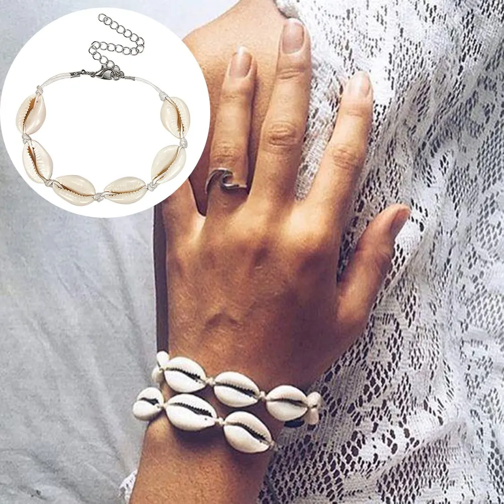 New Fashion Jewelry Shells Bracelets Accessories Handmade Beaded Friendship Strand Women Girl Summer Party Gift 1 PC