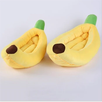 

2020 Banana Boat Cushion Lounger Kennel Dog-Bed Pet-Dogs Plush Round Long Winter Super-Soft Warm Cat-Mat
