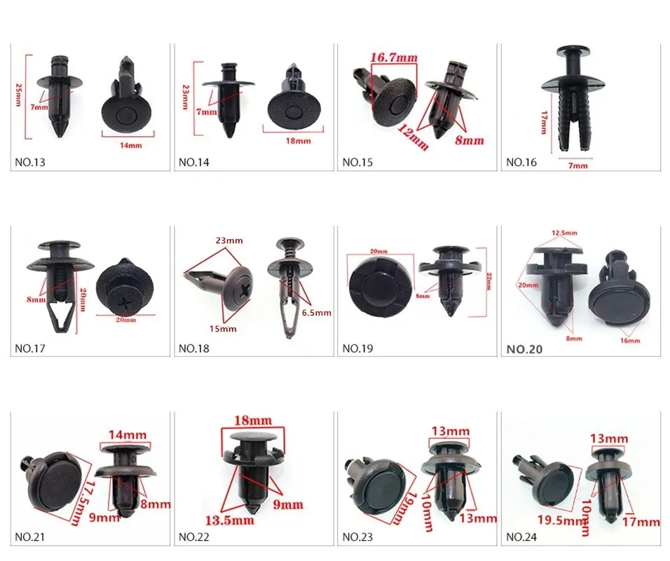 150 шт универсальное автоматическое пластиковое крепление зажимы для автомобильной двери бампер крыло крышка багажника CD DVD консоль винтовые заклепки