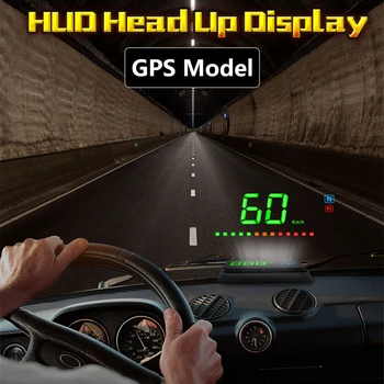 

Head Up Display Car HUD GPS Speedometer Speed Water Temp Digital Over Speed Alert Windshield Projector Auto Navigation Newest