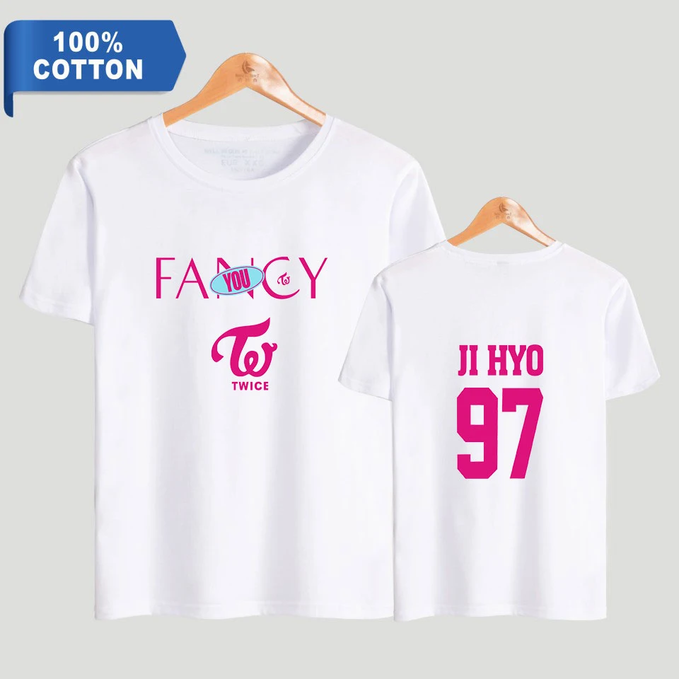 Twice fancy Album футболка для мужчин/wo для мужчин kpop летняя футболка с коротким рукавом новая популярная Повседневная футболка новая Хлопковая мужская одежда