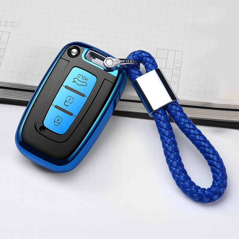 

2020 ABS+TPU Car Key Case Cover For Hyundai Solaris HB20 Veloster SR IX35 Accent Elantra i30 For KIA RIO K2 K3 Sportage 18 2019