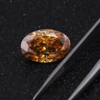 

Starsgem 6*8mm 1.2ct Loose Champagne Color VVS Clarity Moissanite Gmestone for Women Ring Making