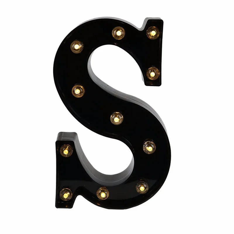 

LED Letter Marquee Sign 26 Alphabet Lights for Wedding Birthday Party Christmas Night MYDING
