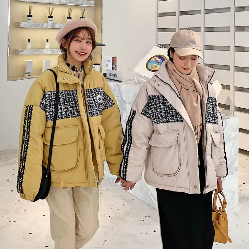 

2019 Winter New Style Women Coat Online Celebrity Students Short down Jacket CHIC Women's Best Friend Thick Loose Cotton Coat BT