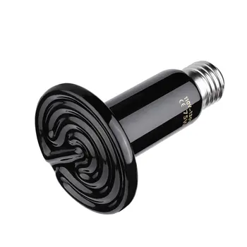 

110V-130V Mini Infrared Ceramic Socket E27 Base Appliance Lamp Natural Glow Heater Emitter Reptile Heat Light Pet Brooder Bulb