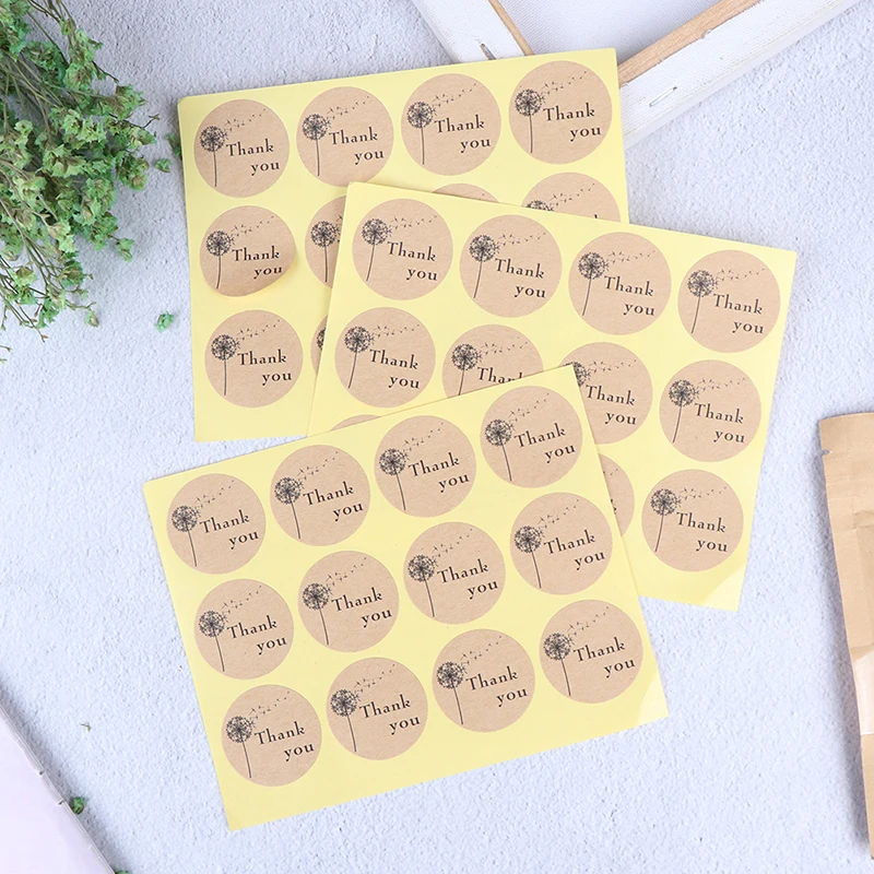 120pcs/lot New Thank You Seal Stickers Gift Seal Sticker For Homemade Bakery&gift Packaging
