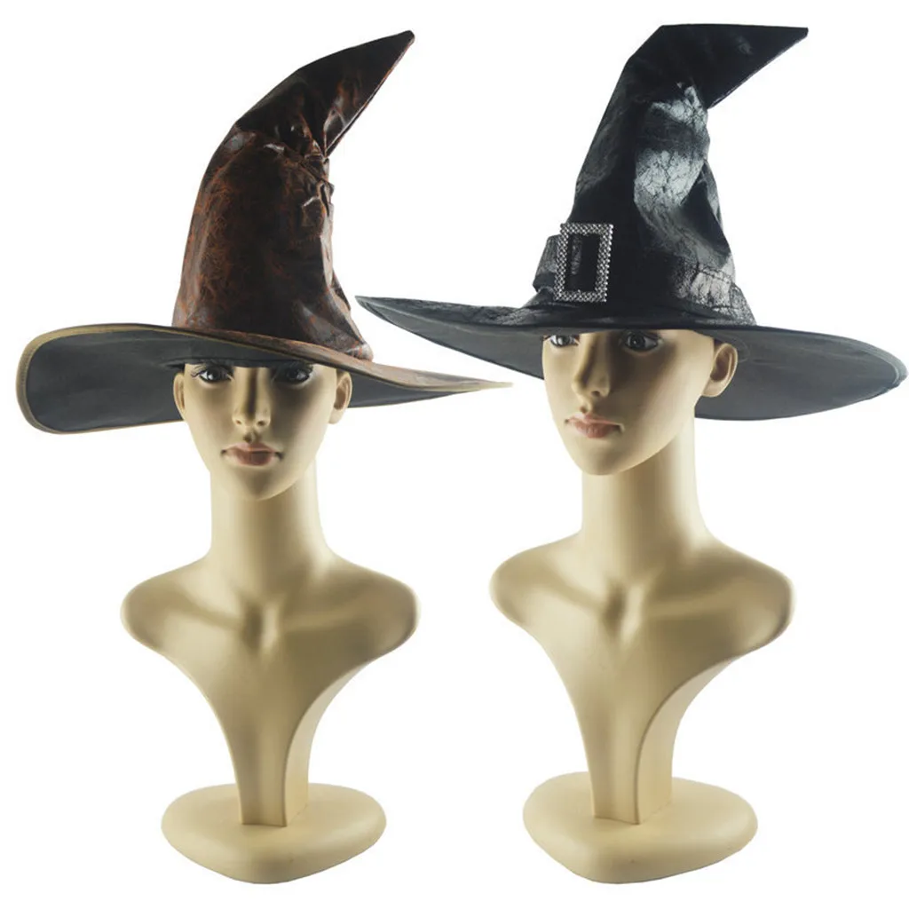 

Women's Big Fold Witch Hat Accessories for Holiday Halloween Party Halloween Halloween Wizard Witch Hat Masquerade Party Cap #45