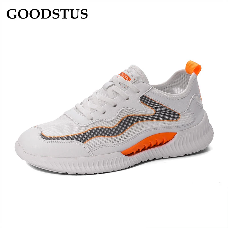 

GOODSTUS Men Sneaker Hot Sale High Quality Mesh Vamp Breathable Comfortable Massage Lightweight Non-Slip Running Shoes  
