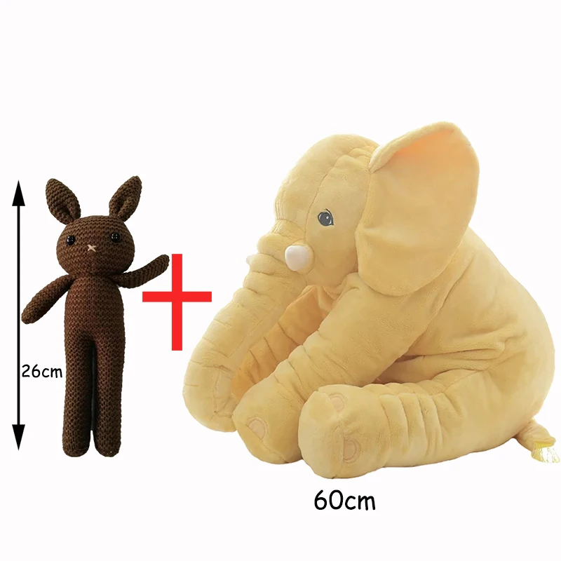yellowelephant brown 1 шт. 60 см слон и 1 шт. кролик или погремушки - Цвет: yellowelephant brown