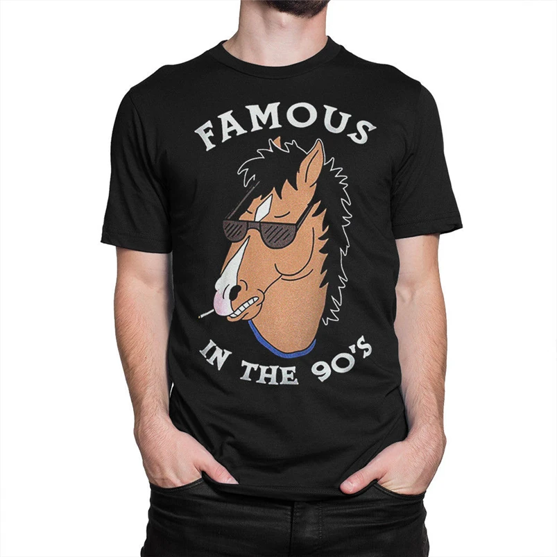 Крутая футболка Bojack Horseman известная в 90-х. Футболка мужская женская летняя с