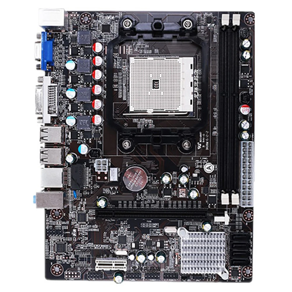 Материнская плата AMD A55 FCH Socket FM1 Micro ATX 16 Гб 2 DDR3 VGA DVI PCI Express X1 для A8 A6 A4 E2 x4 631