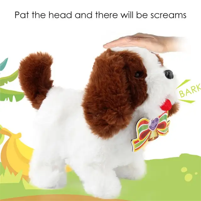 Electric Simulation Puppy Toy Little White Rabbit Plush Toy Teddy Will Call Walking Puppy Intelligent Robot Dog Toy For Children 2