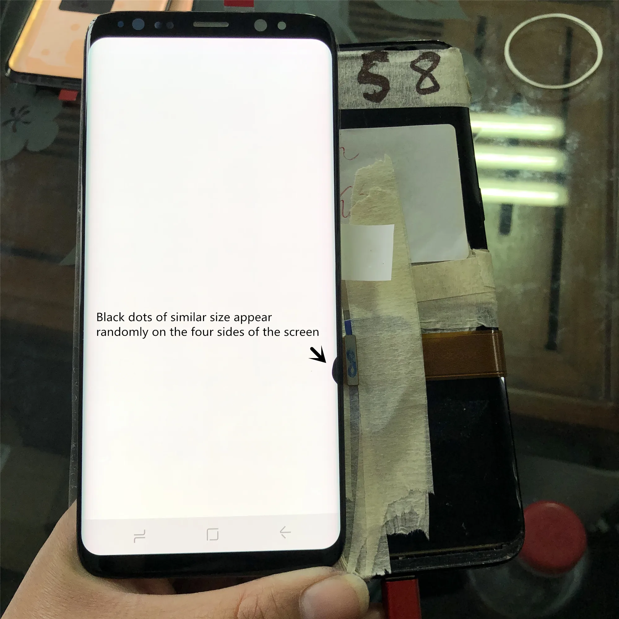 Оригинальный ЖК-дисплей с дефектом для Samsung Galaxy S8 G950 сенсорный экран рамкой и
