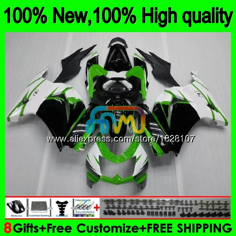 Body For KAWASAKI ZX-250R EX-250 Green black EX250 ZX 250R 2BS.4 EX 250 ZX250R 08 09 10 11 12 2008 2009 2010 2011 2012 Fairing Body For KAWASAKI ZX-250R EX-250 Green black EX250 ZX 250R 2BS.4 EX 250 ZX250R 08 09 10 11 12 2008 2009 2010 2011 2012 Fairing