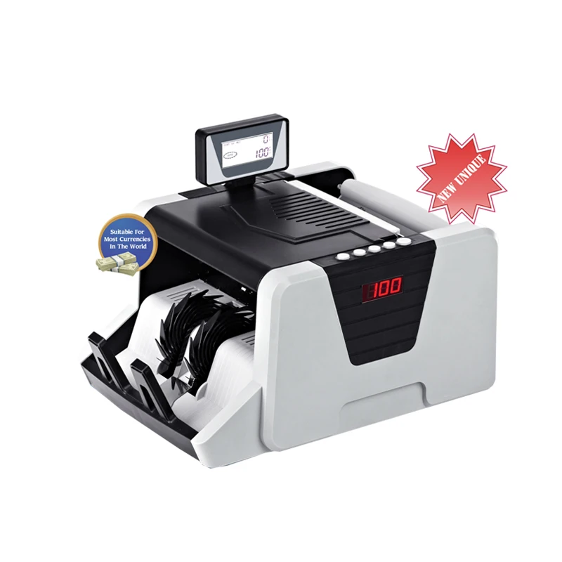 Contador de Dinheiro Automática com uv Automática e Manual mt com Função Suporte Multi-moeda Bill Detecção mg