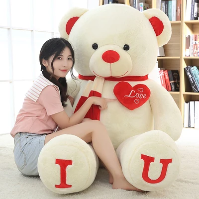 Огромный 180 см креативный плюшевый мишка i love you "медведь плюшевая игрушка мягкая кукла обнимающая Подушка игрушка подарок на день рождения h0778 - Цвет: Красный