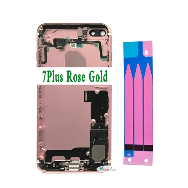 AAA задняя крышка для iphone 7 7G 7 Plus 7 Plus задняя средняя рамка Шасси Полный Корпус в сборе крышка батареи с гибким кабелем+ инструмент - Цвет: 7Plus Rose Gold