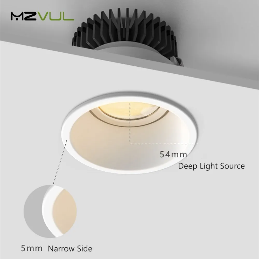 

2020 New Recessed In Downlight Led Ceiling Downlight Spot Led Dimmable 10W 20W Angle Adjustable For Kitchen Bedroom Foyer Light