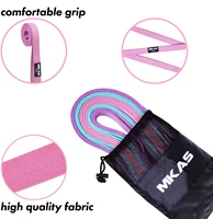 MKAS Fitness Long Resistance Bands Workout Fabric Set Exercise Elastic Booty Bands For Pull Up Woman Assist 3-Piece Leg - Image 4