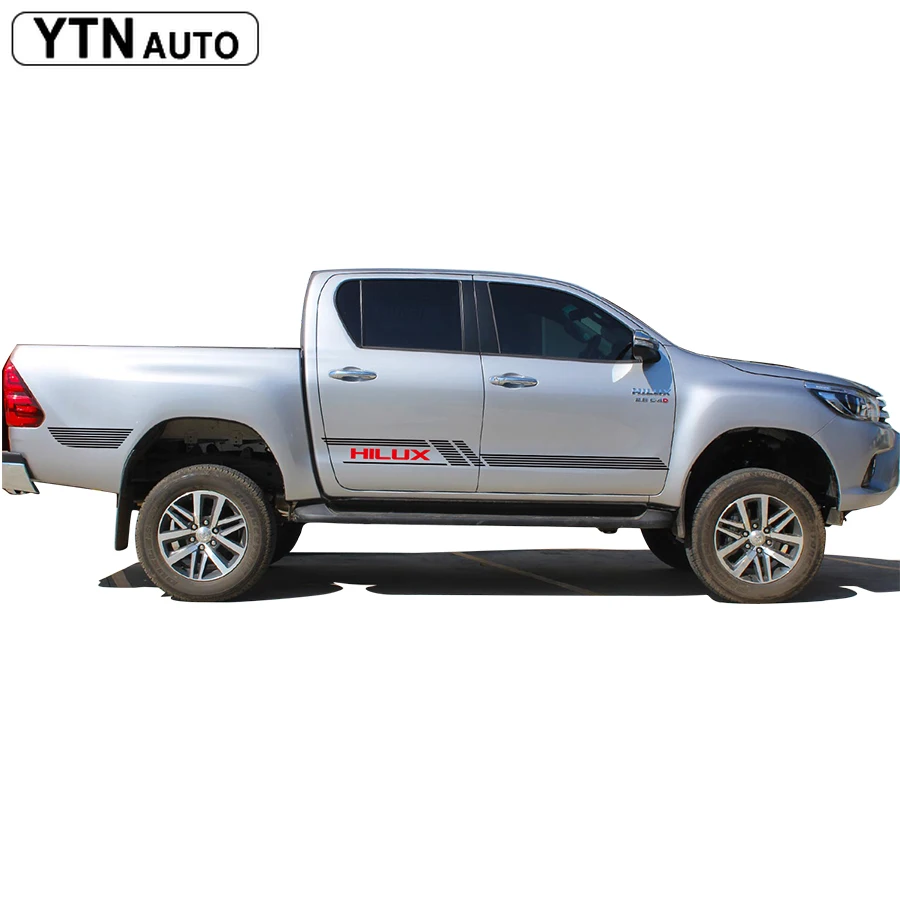 Автомобильная Наклейка для TOYOTA HILUX 2012 2013 2014 2015 2016 2017 2018 2 шт. гоночный Стайлинг