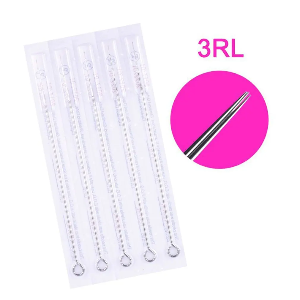 

Disposable Sterilized Professional Tattoo Needles 3RL/3RS For Tattoo Eyebrow Pen Machine Permanent Makeup Kit