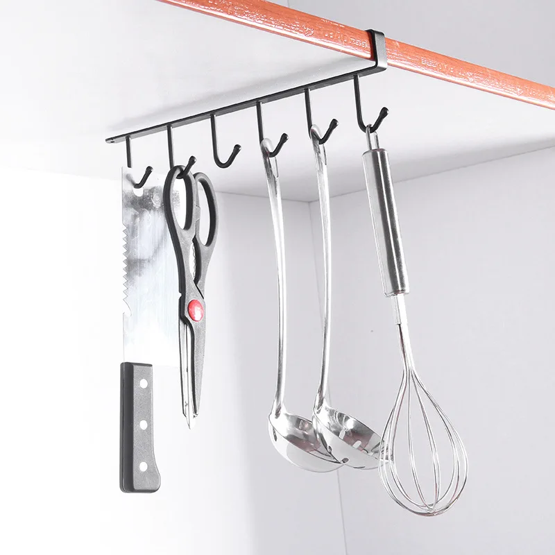 

Multifunction Metel Hook Cupboard Mug Holder Shelf Mug Hooks Rack Hanger Coffee Cup Storage Holder For Kitchen Accessories
