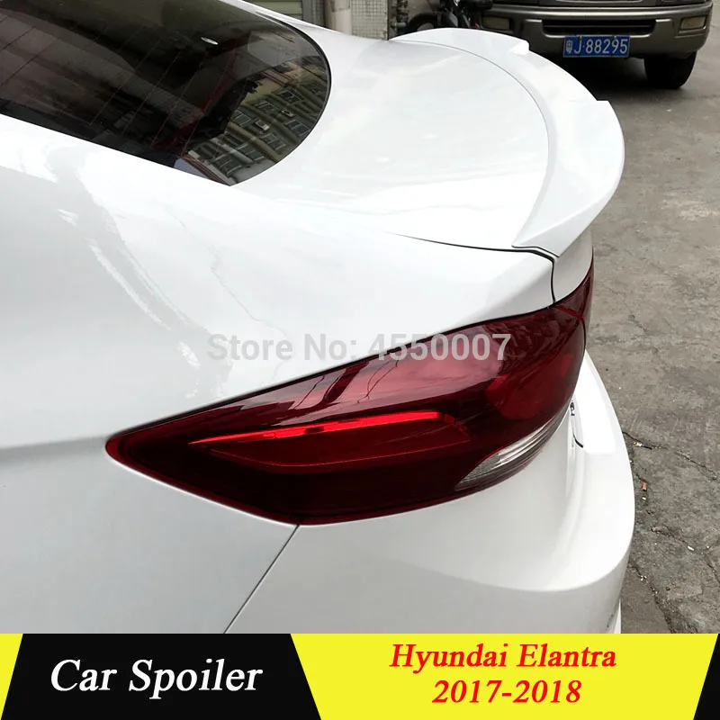 

For Hyundai Elantra 2017 2018 High Quality ABS Plastic Rear Wing Trunk Boot Lip Spoiler Auto Decoration For Hyundai Elantra