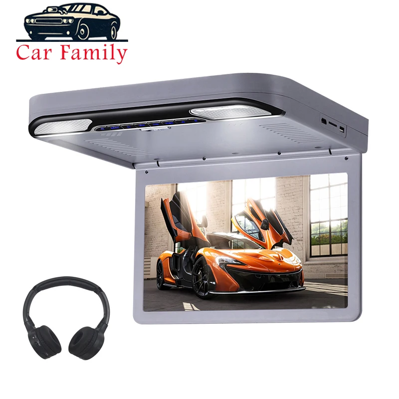 13 3 дюймовый автомобильный потолочный монитор Flip Down Screen Roof Mount 1920x1080 DVD-плеер
