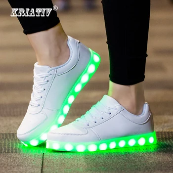 

KRIATIV USB Charger Glowing Sneakers Lighted Shoes for Boy&Girl Casual LED Shoes for Children LED Slippers Luminous Sneakers