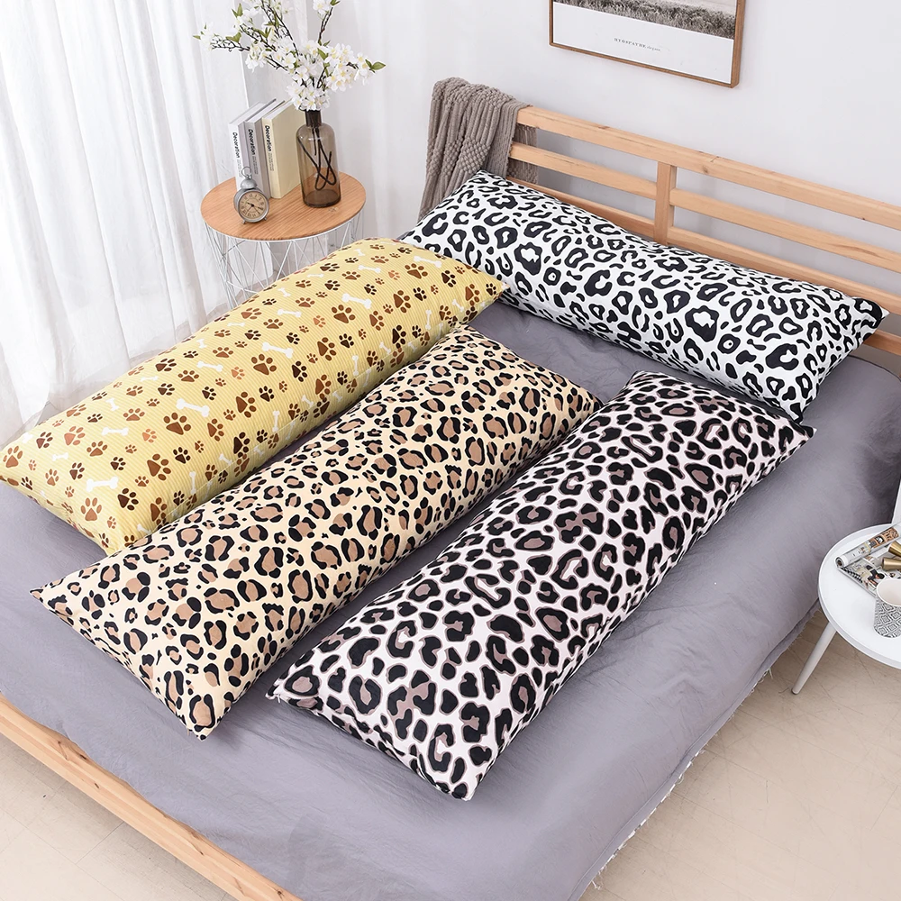 Animal Skin Pattern Short Plush Long Pillowcase Bedroom Sofa Back Hugging Body Pillow Case Adults Double Sleeping Cover | Дом и сад