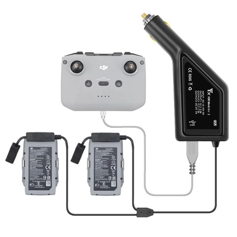 

mavic air 2 Car Charger Battery Charger USB port remote control charging for dji mavic air 2 drone accessories