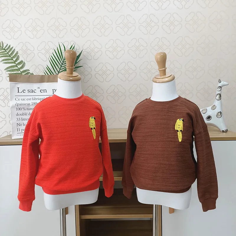

Children Shirt 2019 Autumn Winter Sweater Cartoon Parrot Printing Cute Vetement Enfant Fille Kids Tops Baby Hoodie Fleece Sweats