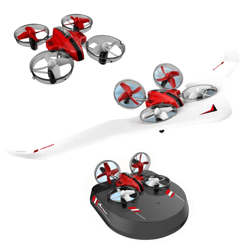 Наземное Вождение за пределами Fly RC Квадрокоптер модель мальчик подарок 3 в 1 Режим Land Sky дистанционное управление RC Дрон на воздушной подушке фиксированное крыло планер
