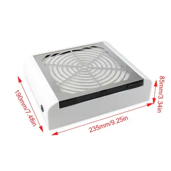 

Mini Nail Vacuum Cleaner Round Face With 40W High Power Filter Pull-Out Desktop Nail Cleaner Nail Dust Collector