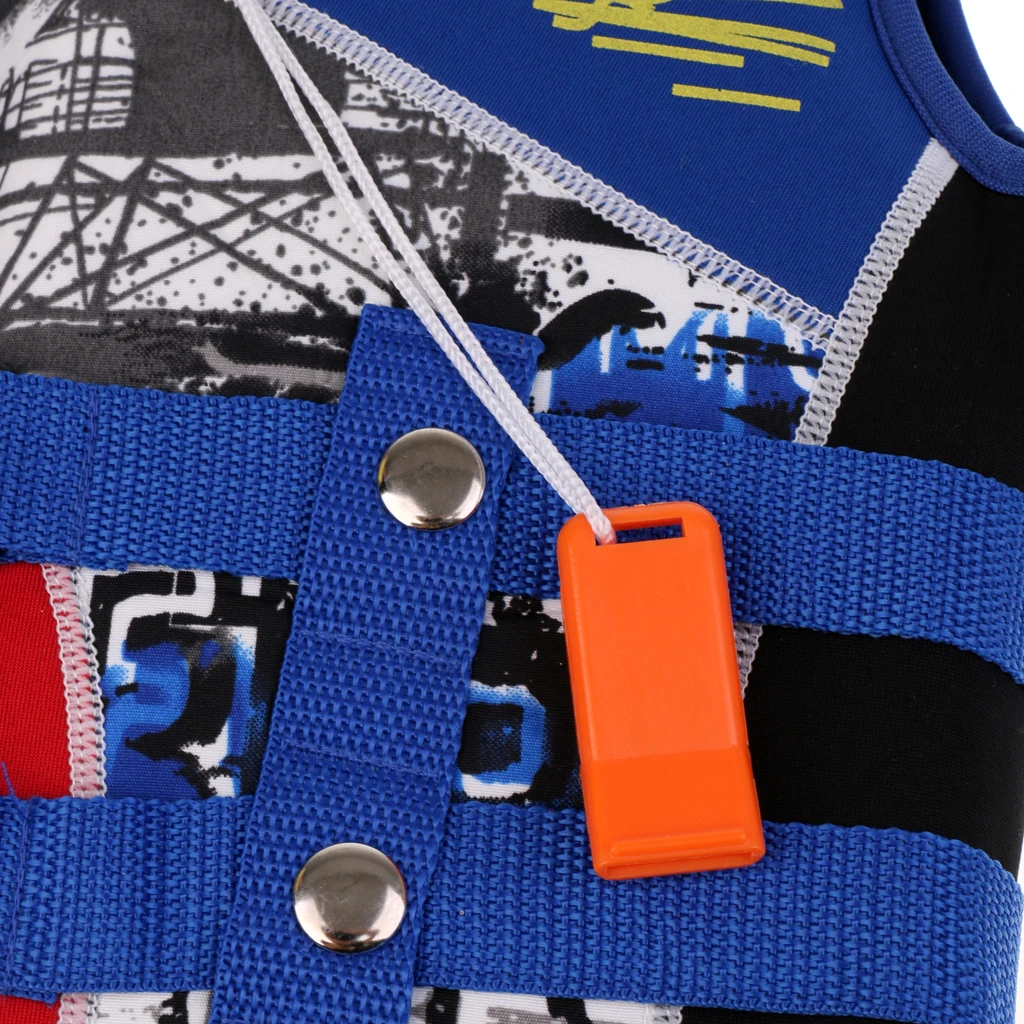 Pink/Blue 33-55lbs Weight Kids Buoyancy Life Jackets Vest with Whistle & Reflective Strip for Water Sports Swimming Boating