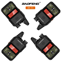 BAOFENG – Mini walkie talkie Portable BF T1, UHF MHz FM HF, émetteur récepteur Radio bidirectionnel Portable pour camionneur, interphone sans fil 