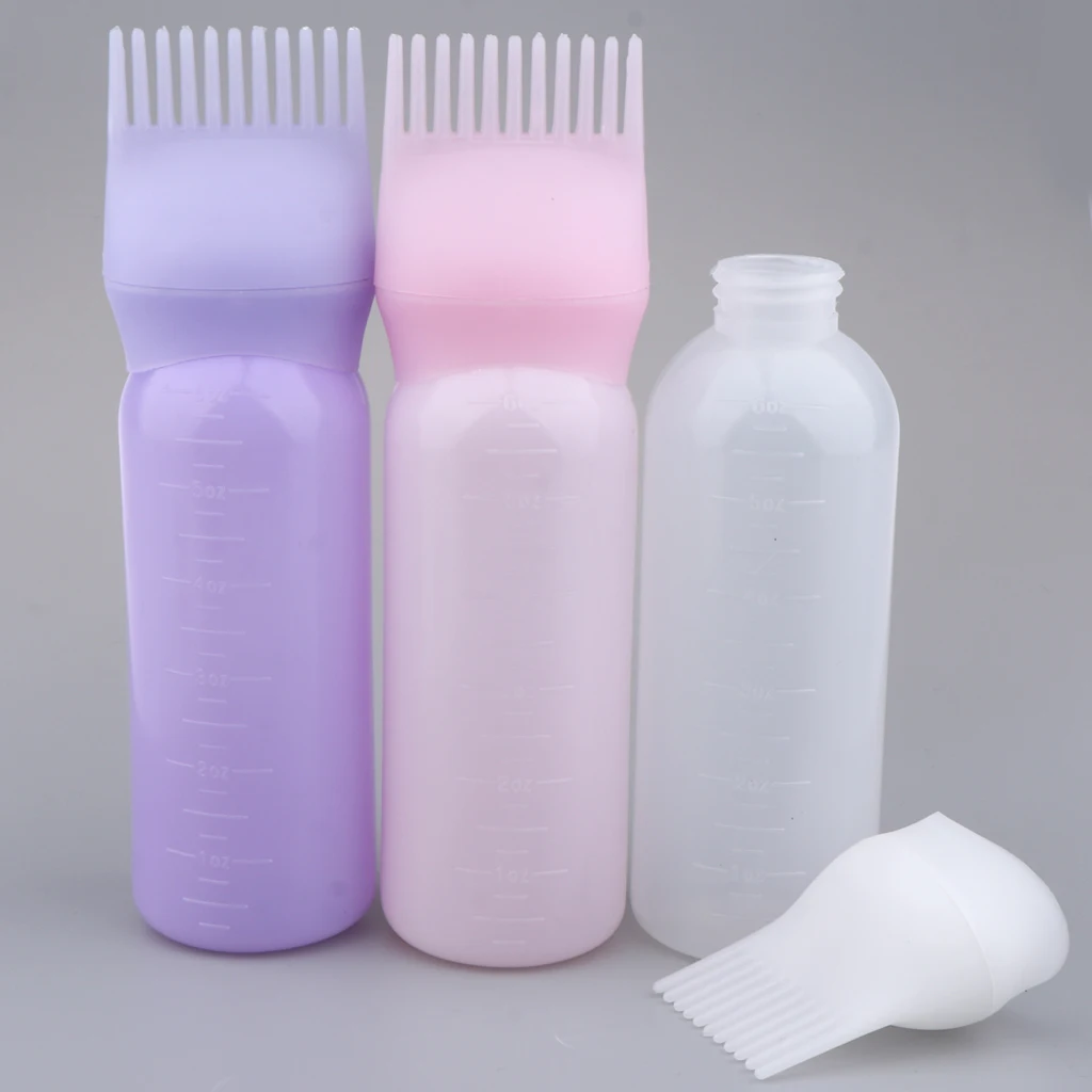 Hair Dyeing  Comb Applicator Bottle 2oz Hair Coloring Tinting Dispenser