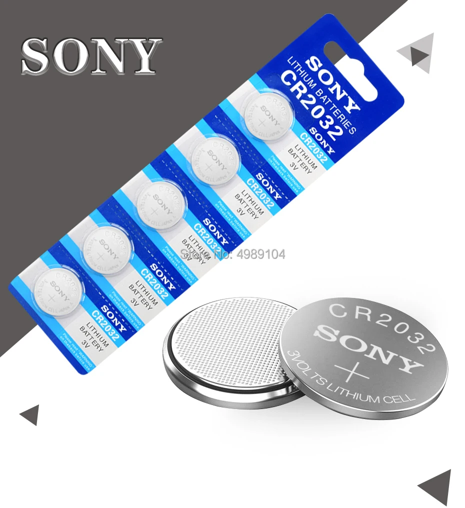 SONY 15 шт. CR2032 CR 2032 кнопочные элементы для монет литиевая батарея для часов игрушки Кнопка батарея 5004LC ECR2032 CR2032 DL2032