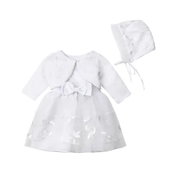 

3pcs Baby Girls Princess Dress Lace Christening Wedding Party Dresses Outfits Clothes