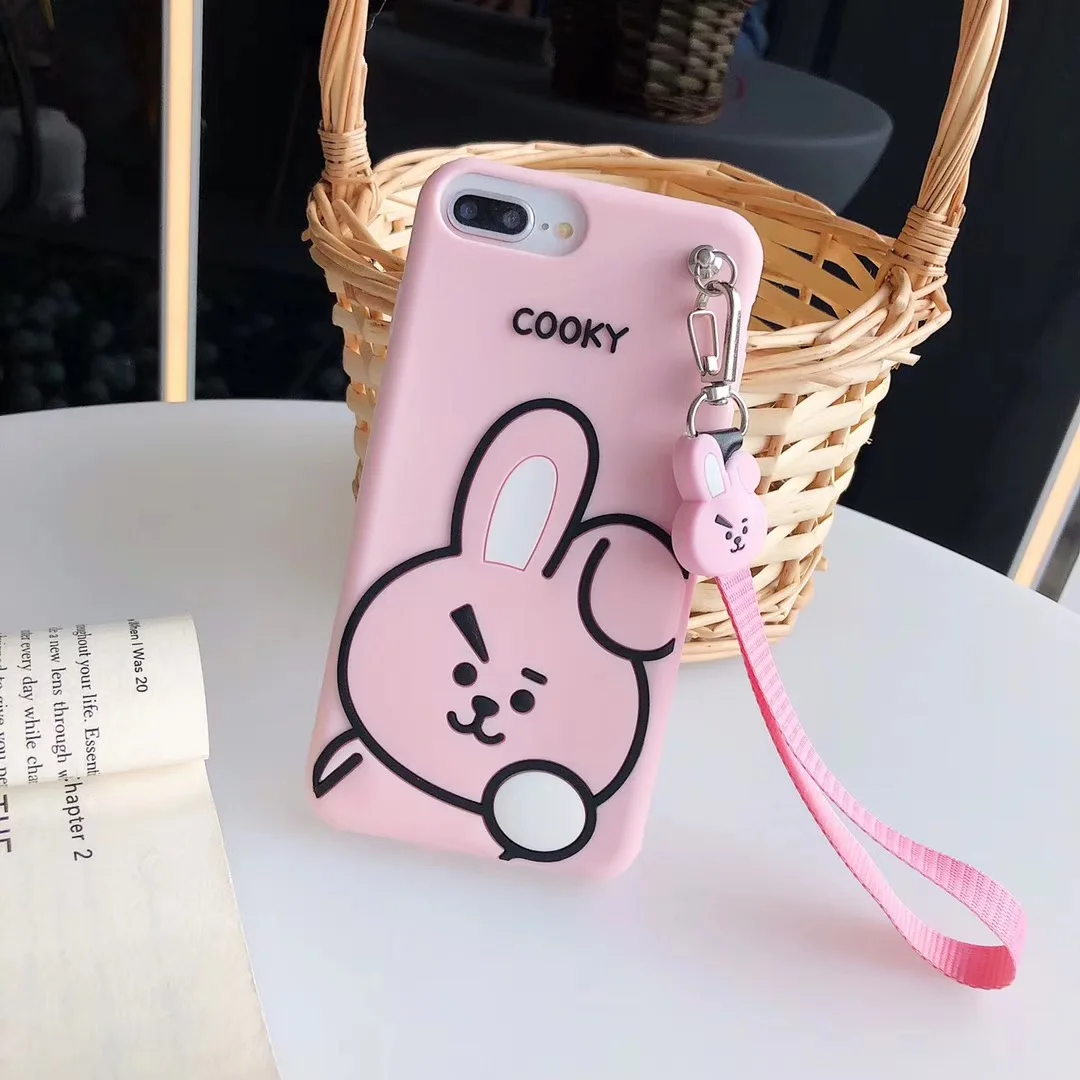 INS корейский мультяшный милый молодежный чехол для iphone 11 pro X Xs MAX 6 s 7 8 plus роскошный 3D однотонный пуленепробиваемый Мягкий силиконовый чехол - Цвет: 1