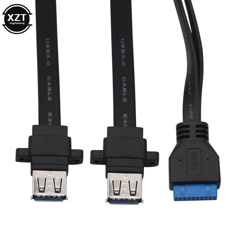 2 Port USB 3.0 Front Panel 20 Pin USB3.0 Hub Expansion Bay Adapter Plastic Bracket for PC Desktop 3.5 Inch Floppy Bay