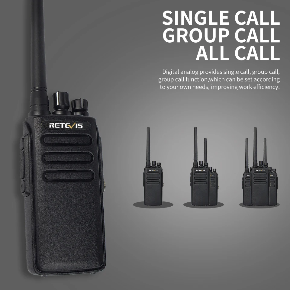Estação de Rádio Ip67 à Prova Retevis Digital Walkie Talkie Dip67 Água Uhf 400-470 Mhz Vox - Analógico Portátil Rádio Bidirecional Rt81 Dmr 9 uhf 400-470 mhz vox digital analógico portátil rádio bidirecional