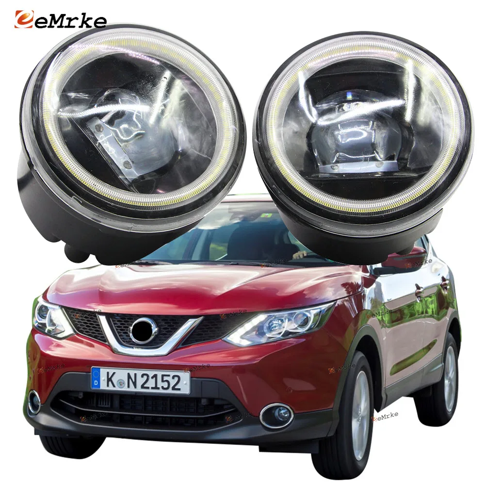 Led Światła Przeciwmgielne Cut-Line Obiektyw Dla Nissan Qashqai J11 Dualis 2014 2015 2016 2017 Oczy Anioła Led Drl Światła Dzienne 12V - Aliexpress