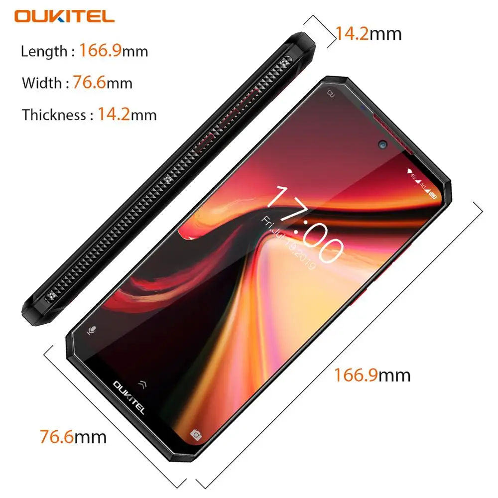 OUKITEL K13 Pro Android 9,0 мобильный телефон 6,4" 19,5: 9 экран MT6762 4G ram 64G rom 5 V/6A 11000mAh OTA NFC сканер отпечатков пальцев Смартфон