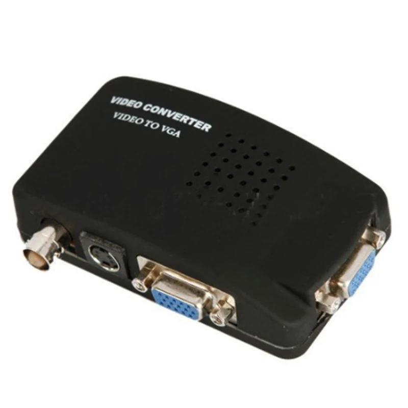

Portable BNC to VGA Video Converter Composite S-video Input to PC VGA Out Adapter Digital Switch Box 1080P For PC
