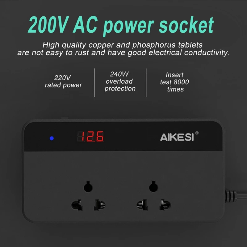 200 Вт автомобильный инвертор Dc 12 В в Ac 220 В автоматический инвертор с 4 Usb портами автомобильное зарядное устройство